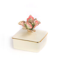 Flora And Fauna Tulip Porcelain Box, small